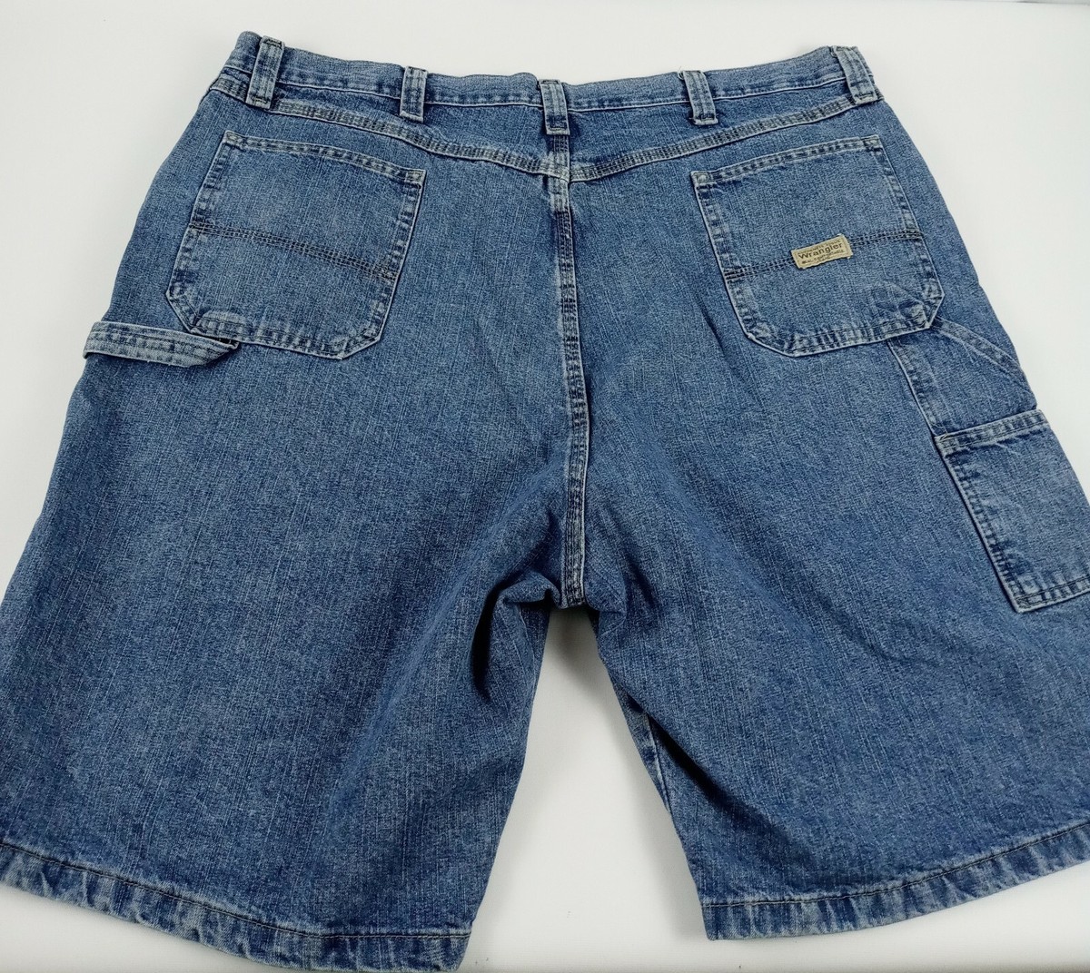 Wrangler Shorts Men Size 44 Cargo Carpenter Hammer Hook Blue