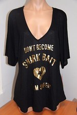 NWT Miken Swim Swimsuit Bikini Cover Up Tunic Size L Black Caviar