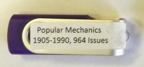 Popular Mechanics 964 Issues 1905-1990 on a 64 GB USB stick (2592-11)
