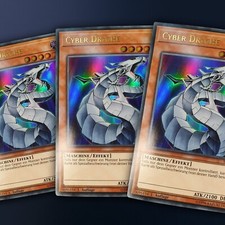 Cyber Drache Set Neu! 1. Auflage Ultra Rare Holo Yugioh Deutsch BLC1 Glänzend NM