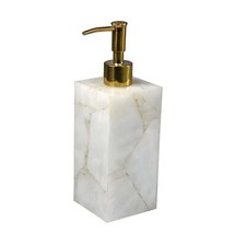 Buy White Quartz Lotion Dispenser Vanity Top Handmade Work Bathroom Decorative
