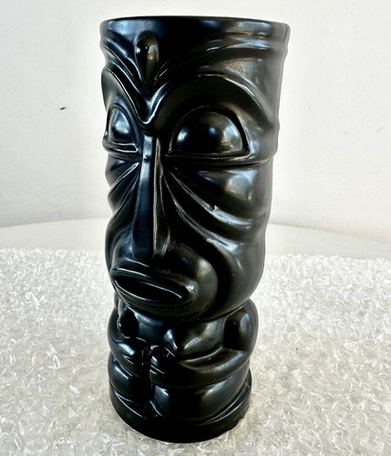 AKU TIKI Vintage Tall Mug Cup Villager (Matte Black) Original Decal *RARE* - Picture 8 of 9