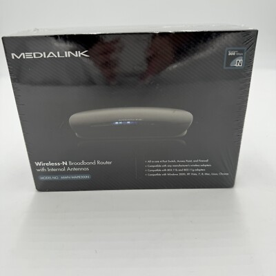 Medialink Wireless-N Broadband Router 300 Mbps 4-Port 10/100 Model: MWN-WAPR300N