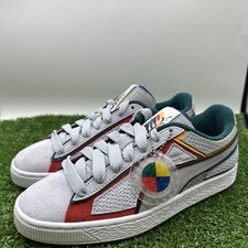 Puma Hombres Talla 7.5 Capas de Gamuza Nuevo Heritage Gris Negro Verde Universitario 389974-01