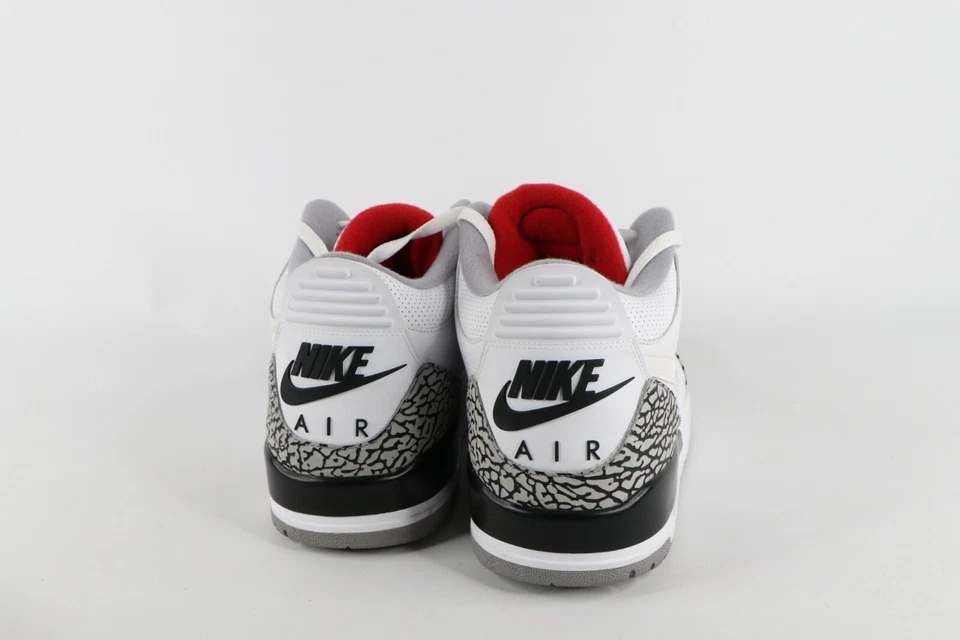 Nike Air Jordan 3 Retro JTH Super Bowl Andre Drummond Game Worn Shoes 18 White - Image 4 of 4