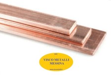 Barra Piatta rame mm 25x2 fresa tornio cnc brico hobby quadro elettrico mt 1  