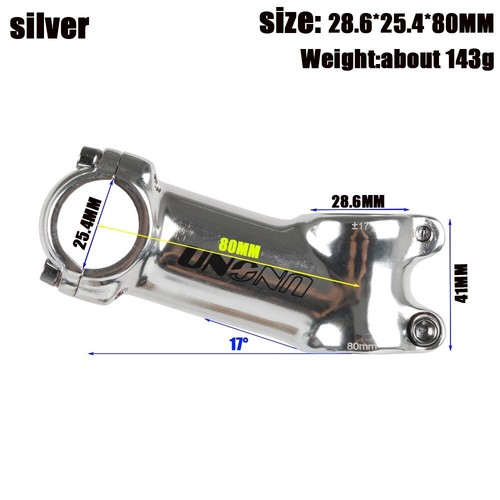 UNO 7° 17° 35° Bike Stem 25.4*60-135mm Bicycle Handlebar Stem MTB Accessories - Picture 49 of 58