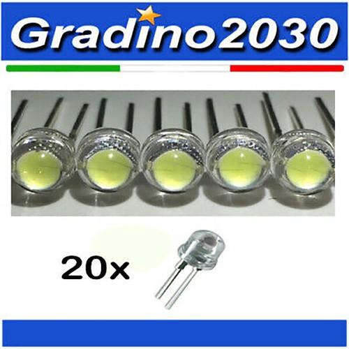 LED 3mm Alta Luminosit&agrave; - 120 Pezzi Bianco | 3V | Per Progetti Fai-Da-Te Ed Elettronica