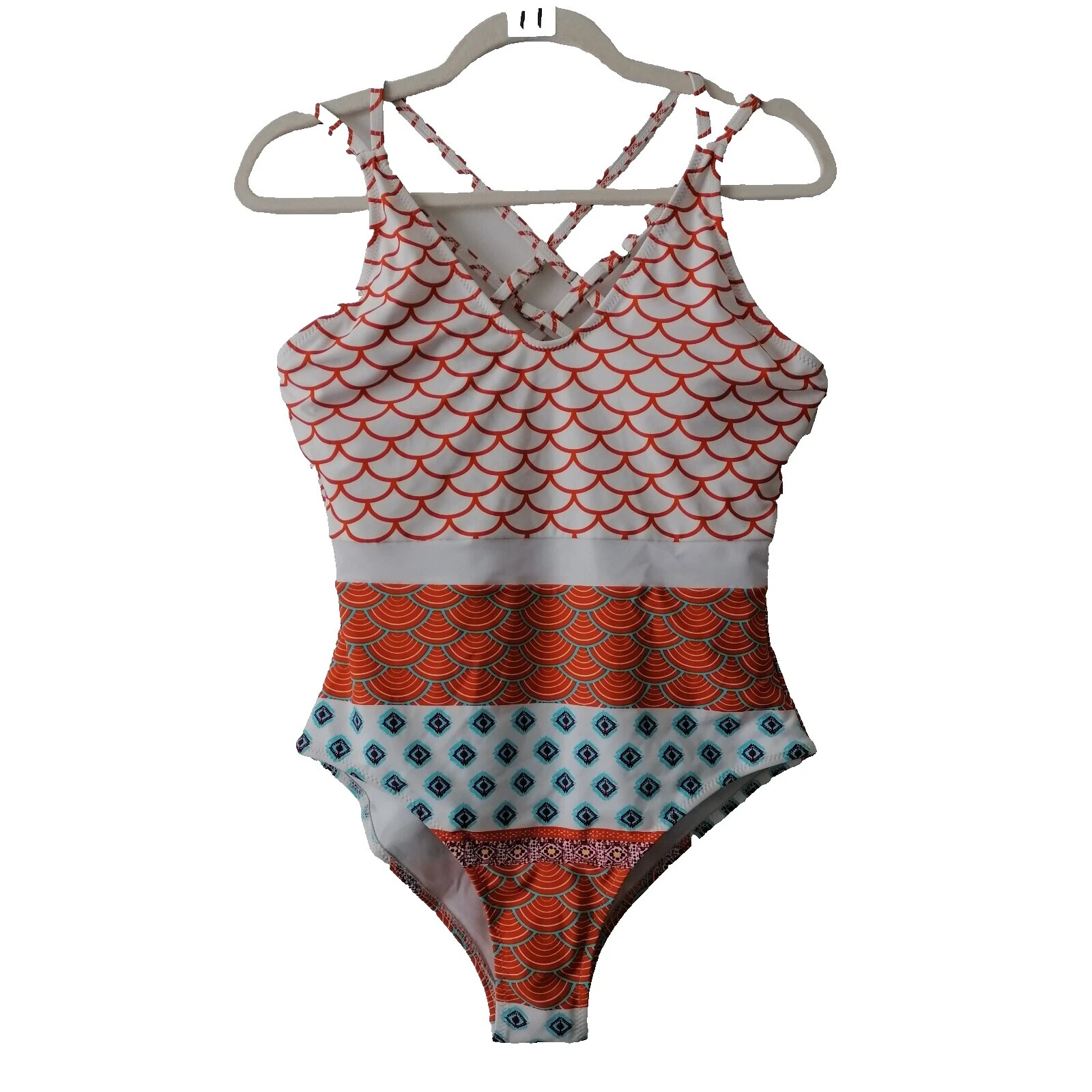 Polyester Geometric Swimwear for Women