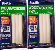 Bostik Hot Glue Sticks 10cm Woodworking Furniture Wooden Repairs White Pack 2 x6