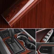 DIY High Glossy Wood Grain Textured Vinyl Film Car Wrap Decals Sticker 30x100cm