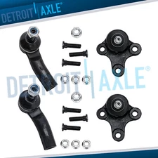 Front Lower Ball Joints & Outer Tierods for Audi A3 Quattro Volkswagen E-Golf