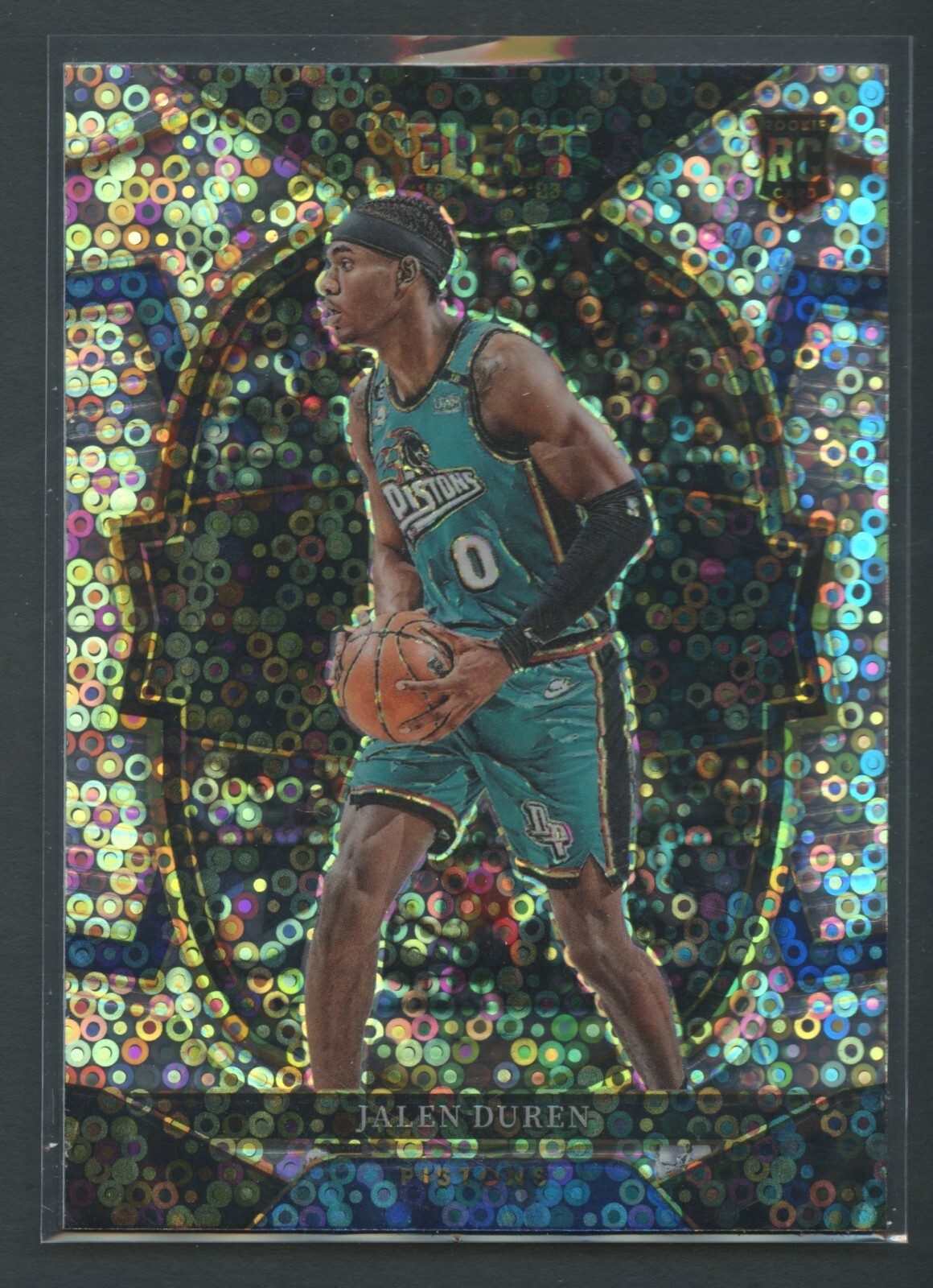 Jalen Duren Rookie 2022 Panini Select Concourse Silver Disco Prizm RC Fast Break
