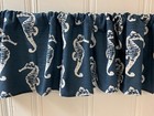 CURTAIN VALANCE Nautical Seahorse 52x13 Bedroom RV Beach House Curtains Coastal