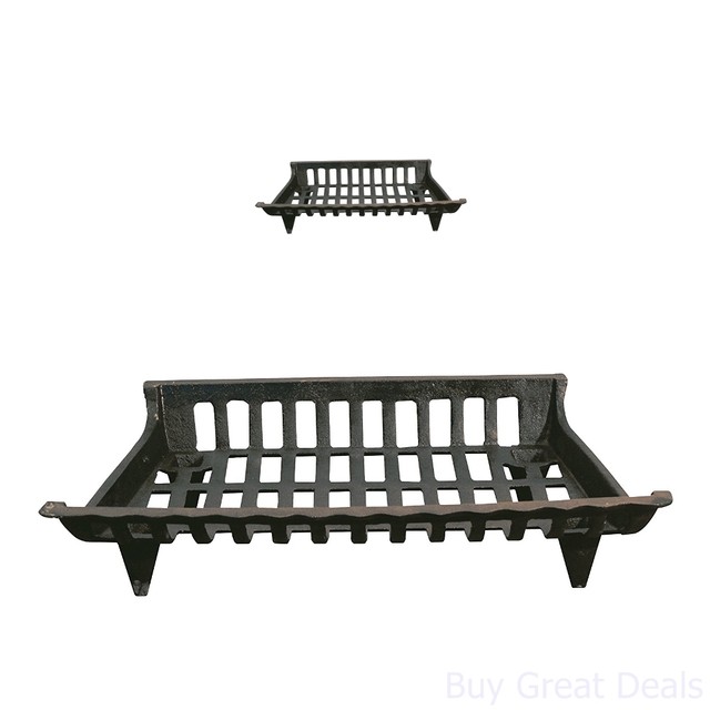 16 Cast Iron Fire Grate Ashpan And Bowed Front Fret In Black