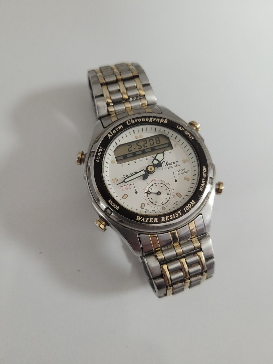 Vintage Casio 373 AW-600 Alarm Chronograph Men Wristwatch | eBay