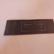 Vintage Money Receipt Book with Stubs Permanently Bound 1939
