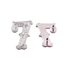 Number 7 Screwback Concho in Shiny Silver 1339-34