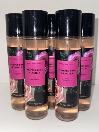 x5 WHIPPED ROSE and VANILLA 8 oz. Fine Fragrance Mist Spray BATH & BODY WORKS - Picture 1 of 21