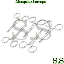 5 Pcs Mosquito Hemostat Forceps Set 3.5" Curved Surgical Dental Instruments