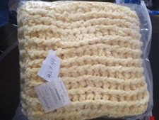 NEW SOFT BABY BOY Girl YELLOW SHELL BLANKET HANDMADE CROCHETED Chenille 42"x44"