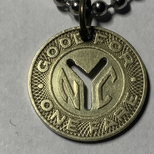 NYC 1970er New York City Subway Medaille Anhänger an Edelstahlkette🔗 - Bild 7 von 15