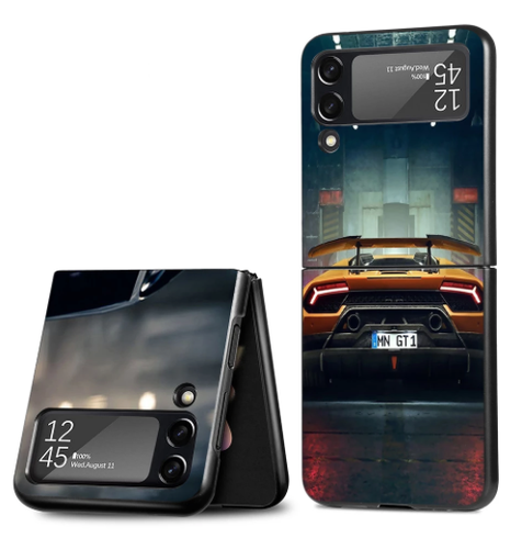 Sports Cars Tuning Auto Hulle Cover Case for Samsung Galaxy Z Flip 4 Z Flip 3 - Photo 3 sur 10