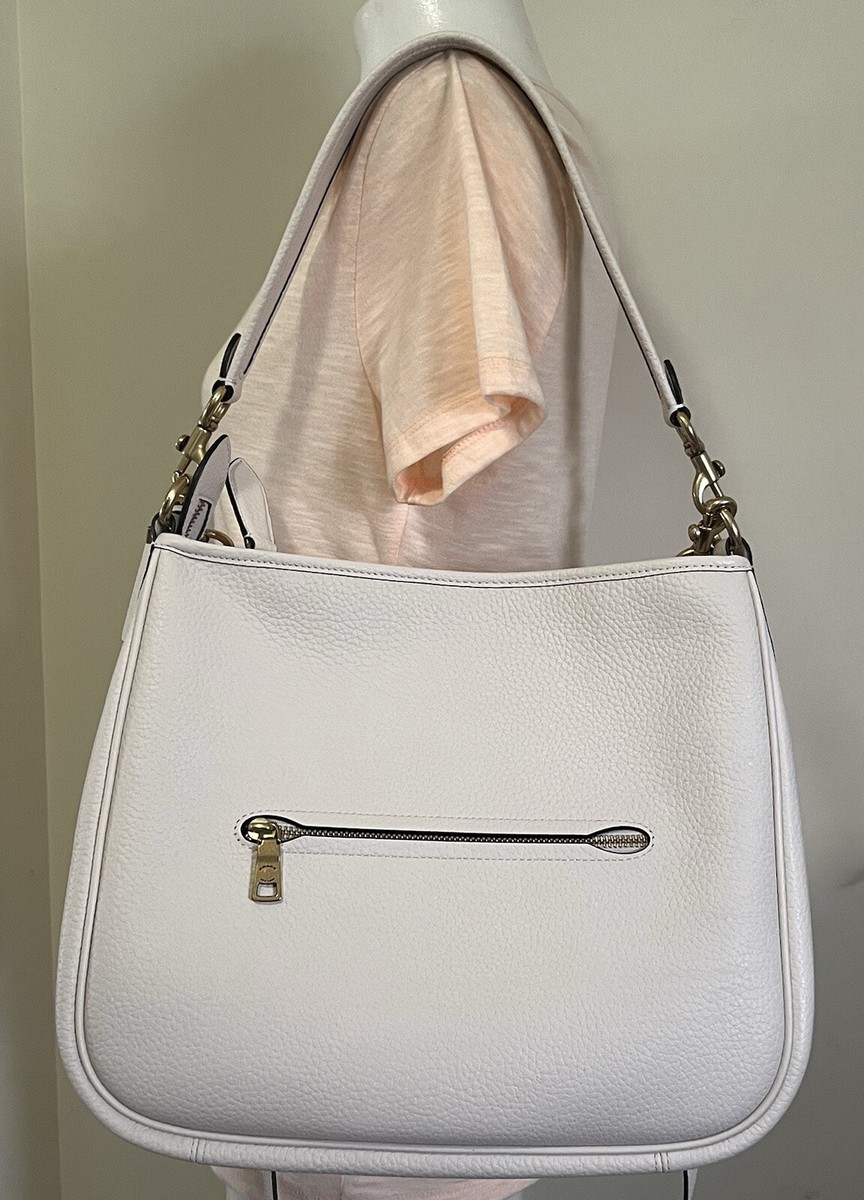 COACH Cary Chalk Soft Pebble Leather Large Shoulder Crossbody Bag