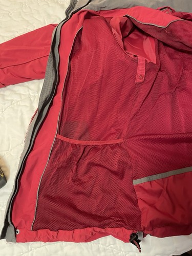 LL Bean Jacket Mens Red Shell Full Zip Hooded L Wind And Water Resistant - Picture 8 of 13