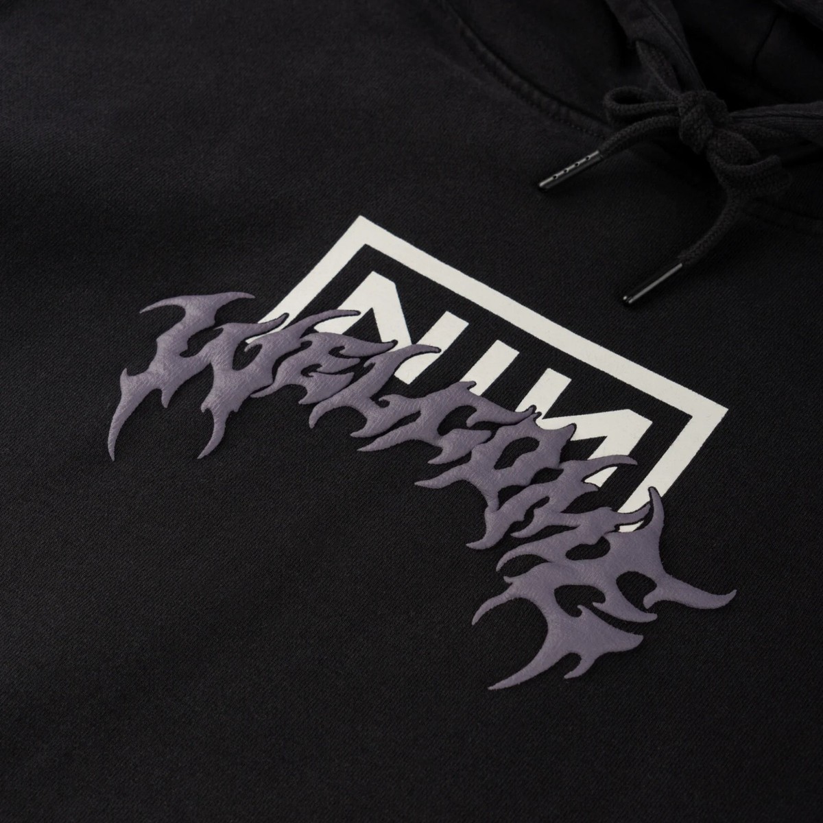 Welcome x Nine Inch Nails Eraser Puff Hoodie Sweatshirt L LARGE