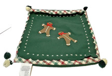 Christmas Throw Pillow Case for 17 Inch Square Gingerbread Men with Poms