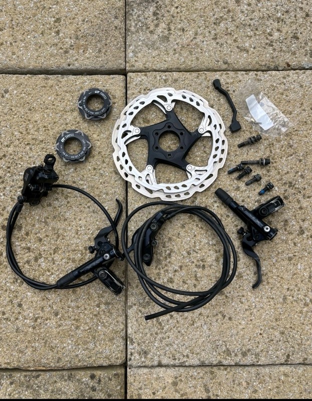 Shimano SLX Hydraulic Brake Set 2 Pot Front And Rear. Discs Included