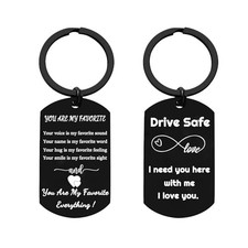 Drive Safe Keychain Valentines Day Gifts for Him Husband Dad Boyfriend Gifts I