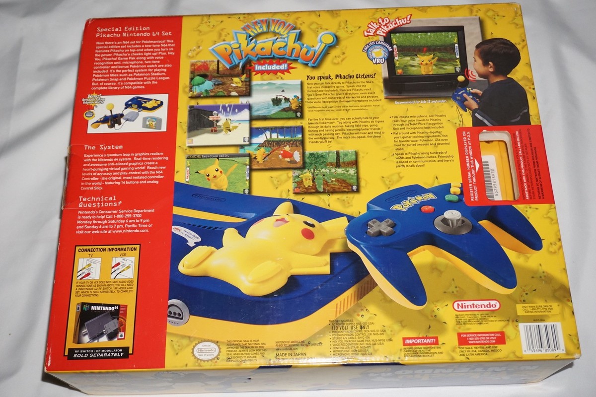 Nintendo 64 Pokemon Edition Video Game Console - Blue/Yellow for