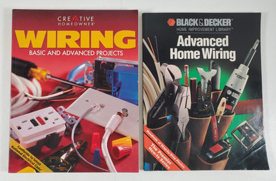 Lot of 2 WIRING Basic and Advanced Project Books By Black&Decker & Creative HO