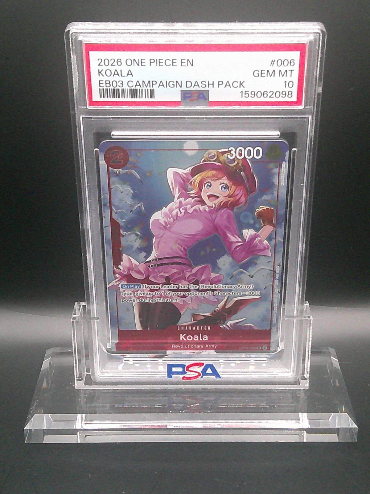 One Piece TCG EB03 Koala SR OP05-006 ENG - DASH PACK - PSA 10