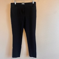 Calvin Klein Women's Black Dress Pants Career Trousers Stretch 10 Ankle