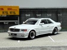 GB RM 1:64 White 560 SEC AMG W126 Coupe Sports Model Diecast Collect Car