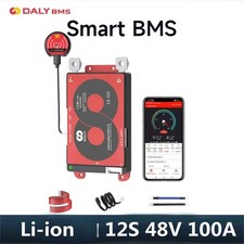 Daly Smart BMS 12S 48V 100A Li-ion BMS Common Port w/ Balance Bluetooth Module