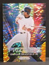 2024 Panini Prizm Prizmatic Enrique Bradfield #12 Orange Pulsar Prizm /399 (RC)