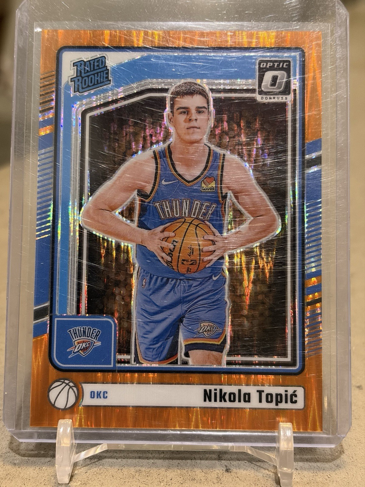 2024-25 Donruss Optic - Nikola Topic Rated Rookie /225 Orange Shock #278