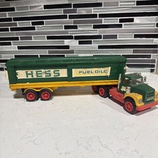 Vintage Hess Fuel Oils Tanker Truck Trailer Toy As Is Display Piece