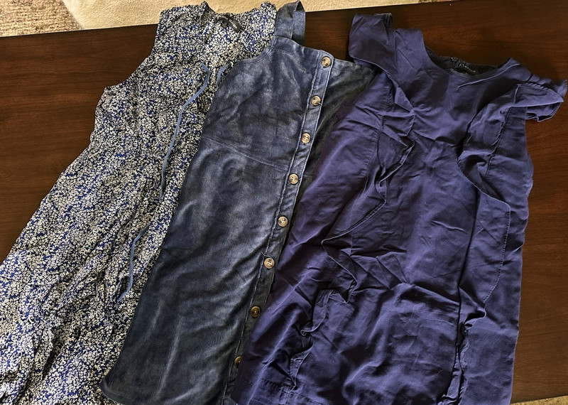 GirlsClothing Lot 3 Cotton Blend Tops Blue Floral Button-Up