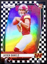 JAYDEN DANIELS 2024 Prizm #347 Black/White Checker RC Rookie COMMANDERS 🔥🔥