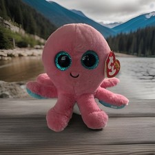 TY Beanie Boos - SHELDON the Pink Octopus (Glitter Eyes) (6 inch) Stuffed Animal