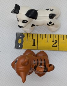 Lego Duplo Figure Lot of 4 Boy, Girl, Brown Cat, Spotted Dog Replacement Figure 
