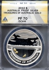 2010 $1 Silver Treasures of Australia PF70 DCAM ANACS # 7967798 + bonus