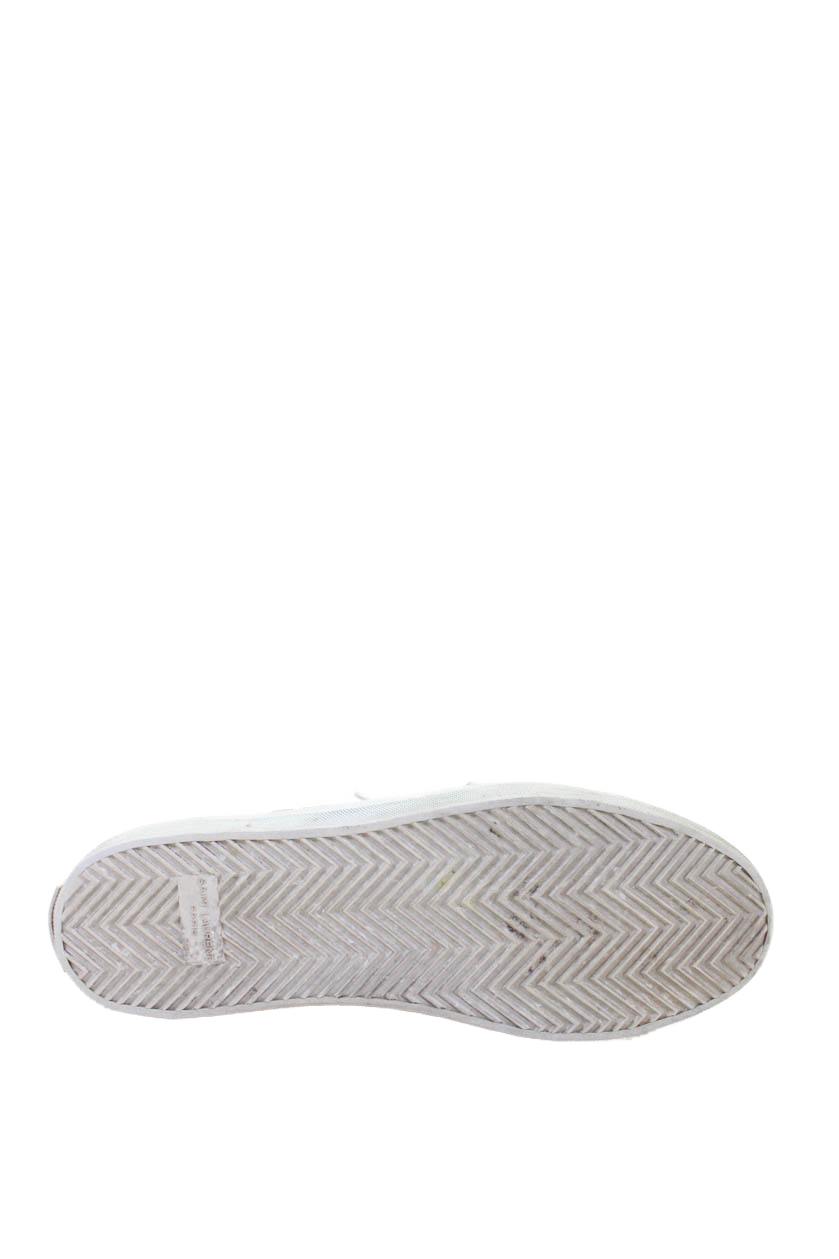 Sneakers basse Saint Laurent donna stringate stampa animalier bianche taglia EUR 40