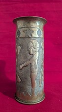 Spanish American War Trench Art Winchester 57mm Artillery Shell 1898 "Risque"