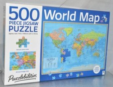 PUZZLEBILITIES 500 LARGE PIECE JIGSAW PUZZLE WORLD MAP